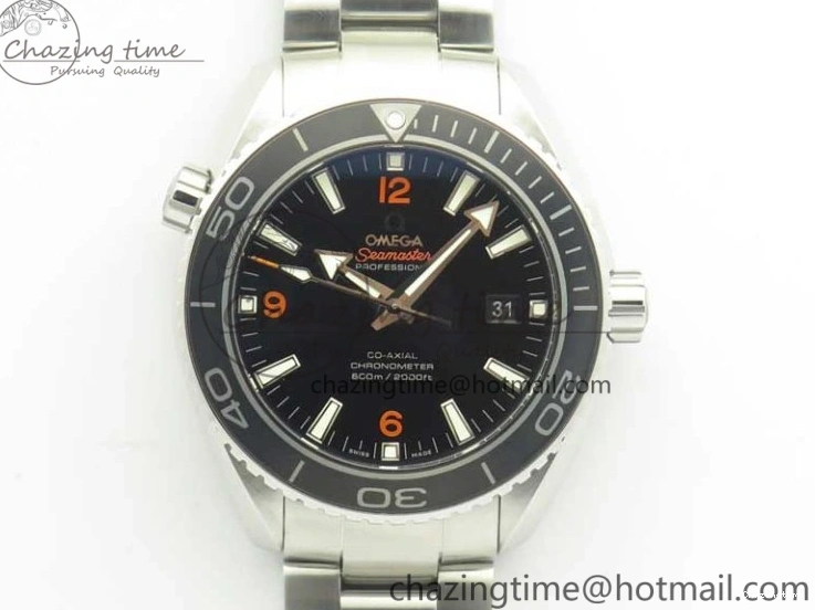 0204 Durable Planet Ocean Professional Ceramic Bezel 45.5mm 1:1 VSF Best Edition Orange Markers on SS Bracelet A8500 Super Clone 8052